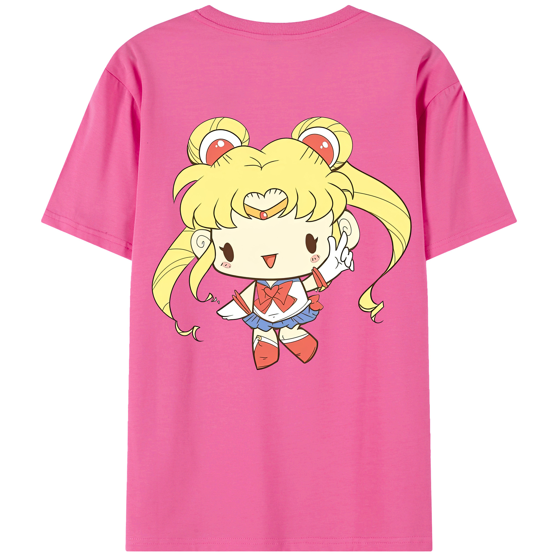 （画像用） 美少女戦士セーラームーン 月野 うさぎ つきの うさぎ Sailor Moon Tsukino Usagi レディース半袖Tシャツ(バックプリント)